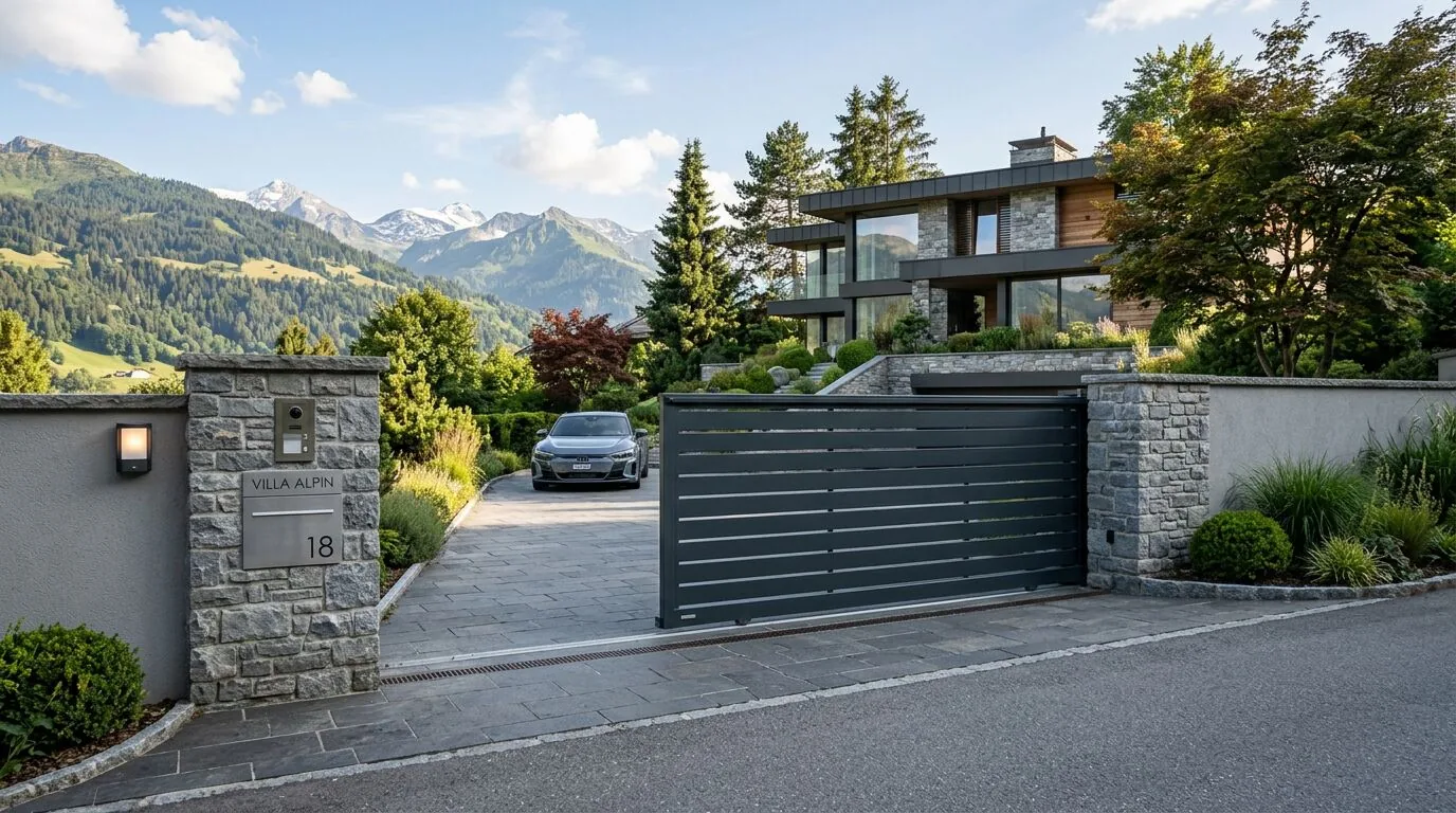 Portail aluminium sur mesure SmartLux Suisse